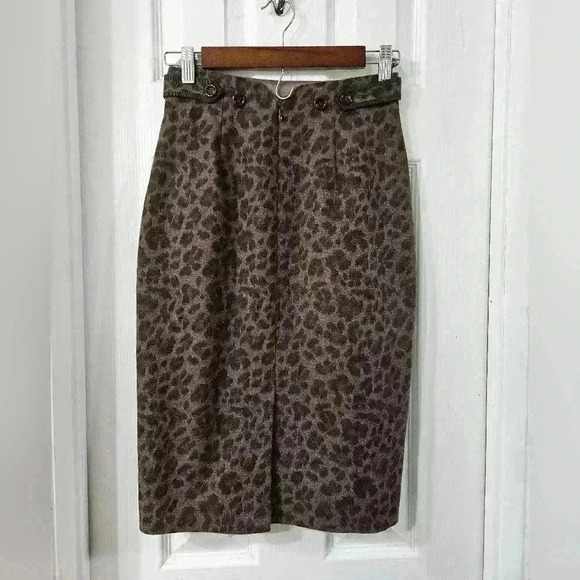 Rebecca Taylor Animal Print Skirt - Picture 4 of 6